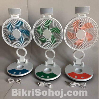 ZT 329 Rechargeable Folding Table Fan With LED Light